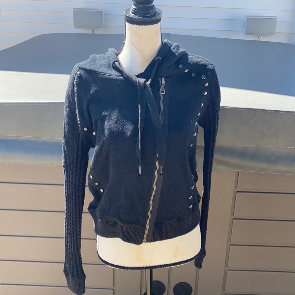 Free people hoodie with side zipper